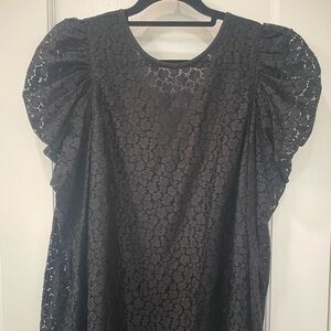 Kate Spade Lace Puff Sleeve Blouse